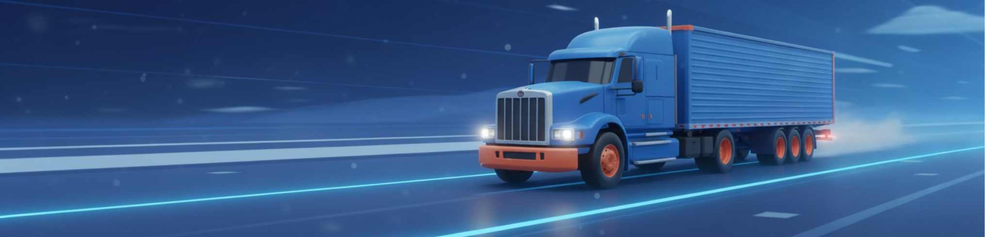 Mubarak Express long-haul Mercedes truck on highway